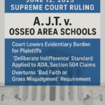 Illustration of the U.S. Supreme Court building under a clear sky, symbolizing equal access to justice for students with disabilities.