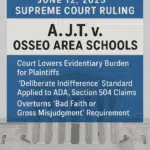 Illustration of the U.S. Supreme Court building under a clear sky, symbolizing equal access to justice for students with disabilities.
